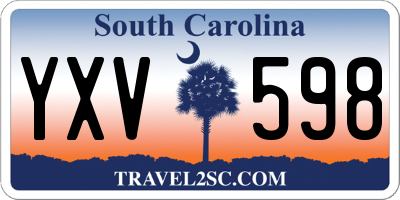 SC license plate YXV598