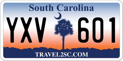 SC license plate YXV601