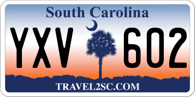 SC license plate YXV602