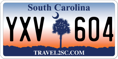 SC license plate YXV604