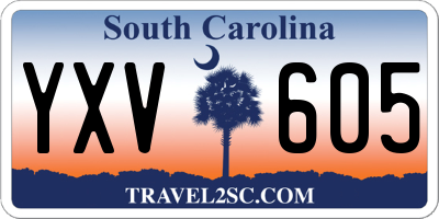 SC license plate YXV605