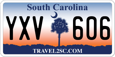 SC license plate YXV606