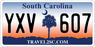 SC license plate YXV607