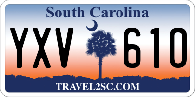 SC license plate YXV610