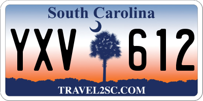 SC license plate YXV612
