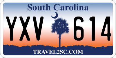 SC license plate YXV614