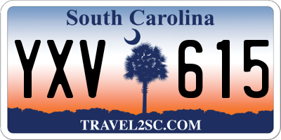 SC license plate YXV615