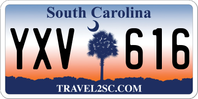 SC license plate YXV616