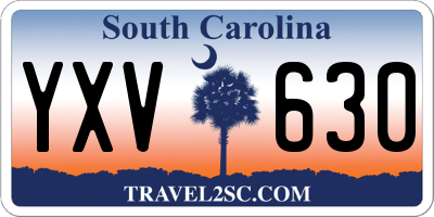 SC license plate YXV630