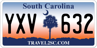 SC license plate YXV632