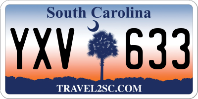 SC license plate YXV633