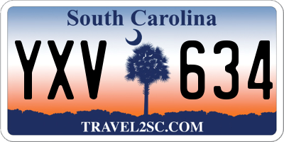 SC license plate YXV634