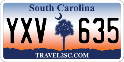 SC license plate YXV635