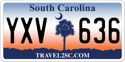 SC license plate YXV636