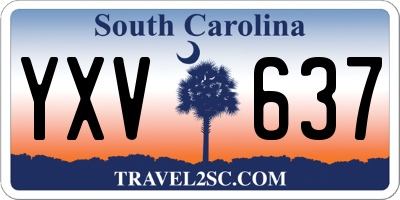 SC license plate YXV637