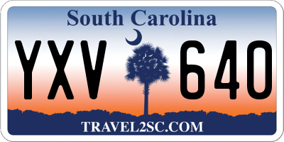 SC license plate YXV640