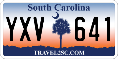 SC license plate YXV641