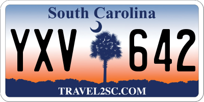 SC license plate YXV642