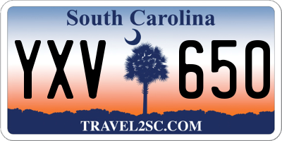 SC license plate YXV650