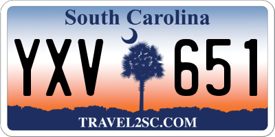 SC license plate YXV651