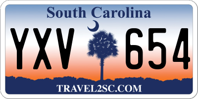 SC license plate YXV654