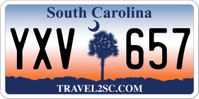 SC license plate YXV657