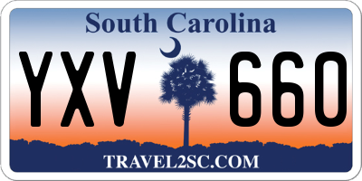 SC license plate YXV660