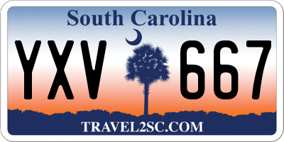 SC license plate YXV667