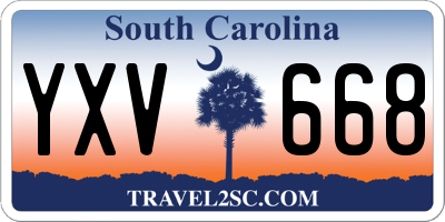 SC license plate YXV668