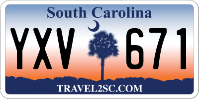 SC license plate YXV671