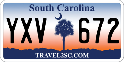 SC license plate YXV672