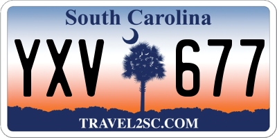 SC license plate YXV677