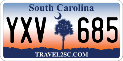 SC license plate YXV685