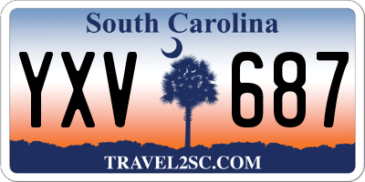 SC license plate YXV687
