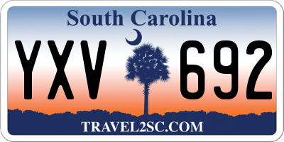 SC license plate YXV692