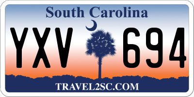 SC license plate YXV694