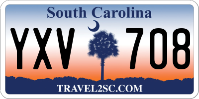 SC license plate YXV708