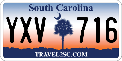 SC license plate YXV716