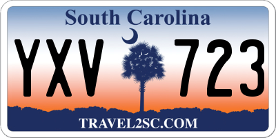 SC license plate YXV723