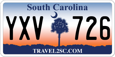 SC license plate YXV726