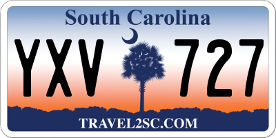 SC license plate YXV727
