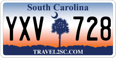 SC license plate YXV728