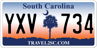SC license plate YXV734