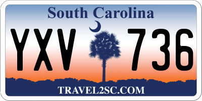 SC license plate YXV736
