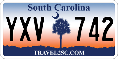 SC license plate YXV742