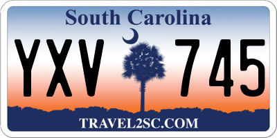 SC license plate YXV745