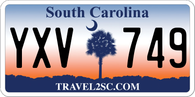 SC license plate YXV749