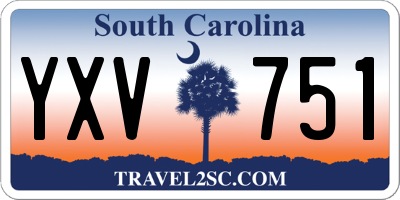 SC license plate YXV751