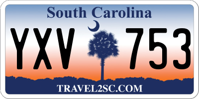 SC license plate YXV753