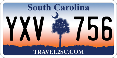 SC license plate YXV756
